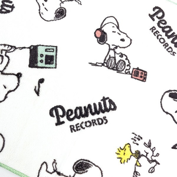 スヌーピー クイックドライフェイスタオル レコード タオル SNOOPY