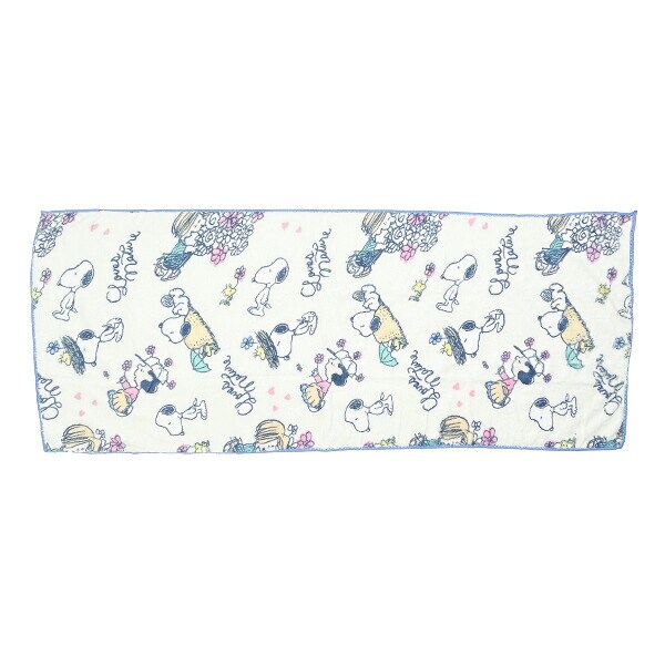 スヌーピー LovesNATURE クイックドライビッグフェイスタオル (ブルー) SNOOPY