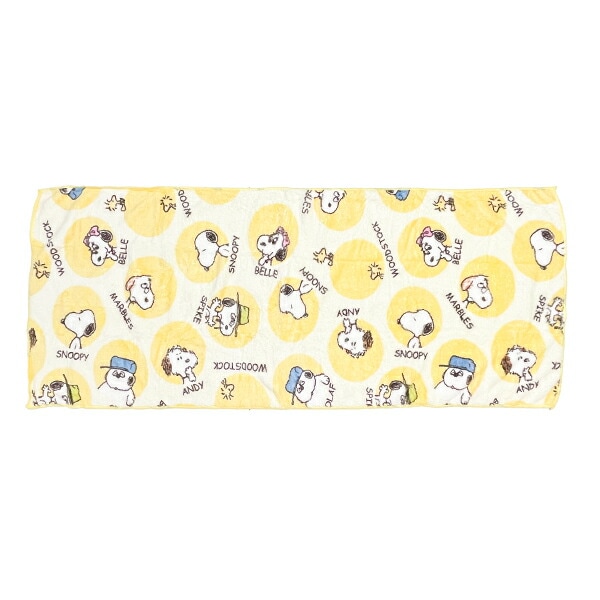 スヌーピー サークルブラザー クイックドライビッグフェイスタオル (イエロー) SNOOPY