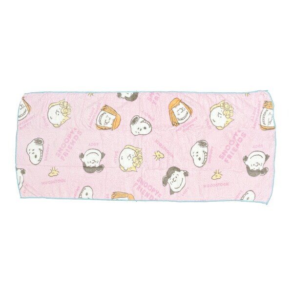 スヌーピー SNOOPY＆FRIENDS クイックドライビッグフェイスタオル (ピンク) SNOOPY