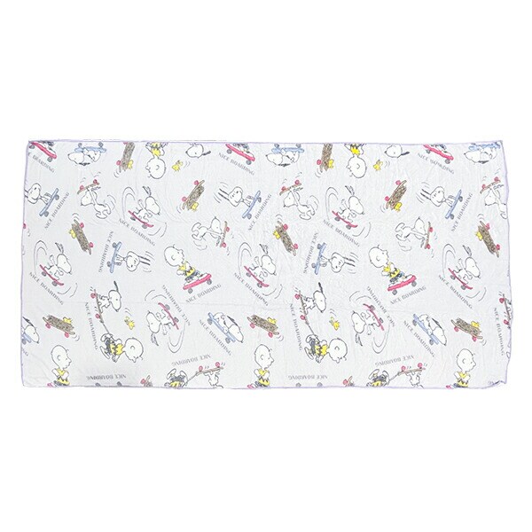 スヌーピー スケボー クイックドライバスタオル (パープル) SNOOPY