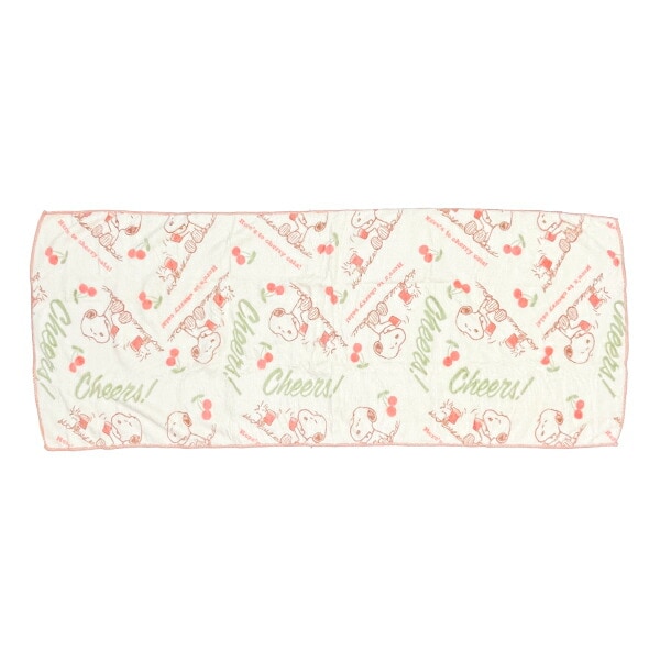 スヌーピー チェリーコーラ クイックドライビッグフェイスタオル SNOOPY