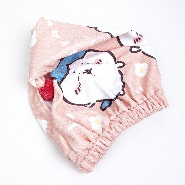 ちいかわ タオルキャップ お花とちいかわ タオル お風呂 プール