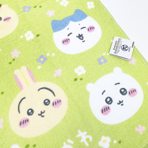 ちいかわ お花畑とちいかわたち フェイスタオル