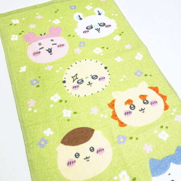 ちいかわ お花畑とちいかわたち フェイスタオル
