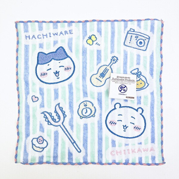 ちいかわ いろいろストライプ ミニタオル ハンカチ