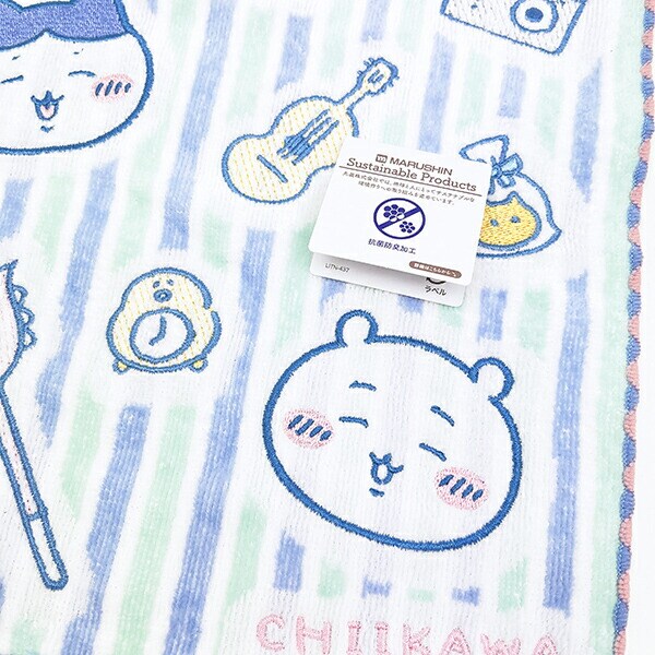 ちいかわ いろいろストライプ ミニタオル ハンカチ