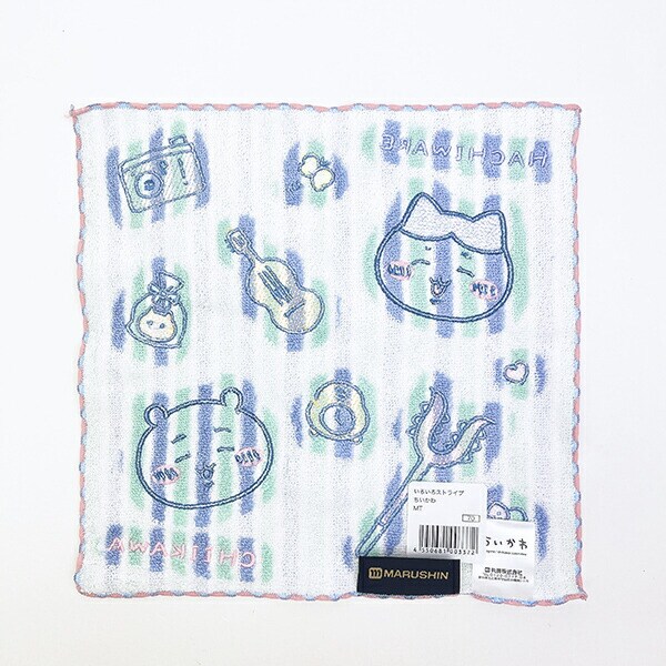 ちいかわ いろいろストライプ ミニタオル ハンカチ