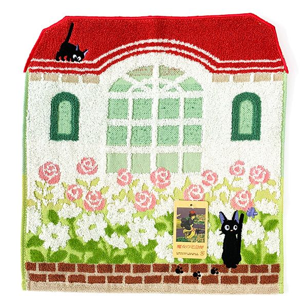 スタジオジブリ 魔女の宅急便 花壇の散歩 ウォッシュタオル ジジ タオル スポーツ お風呂 サマー