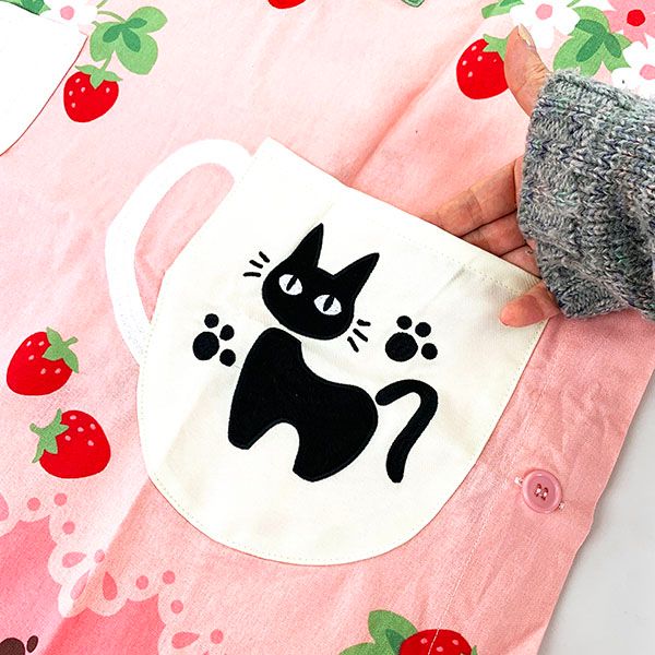 魔女の宅急便 ジジ ジジとストロベリー 割烹着 エプロン キッチン 保育園 幼稚園 キッチン