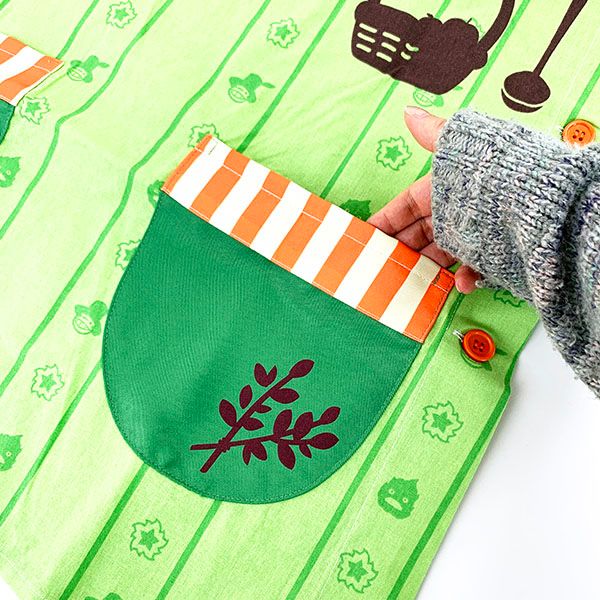 ハウルの動く城 カルシファー 城の中で 割烹着 エプロン キッチン 保育園 幼稚園 キッチン