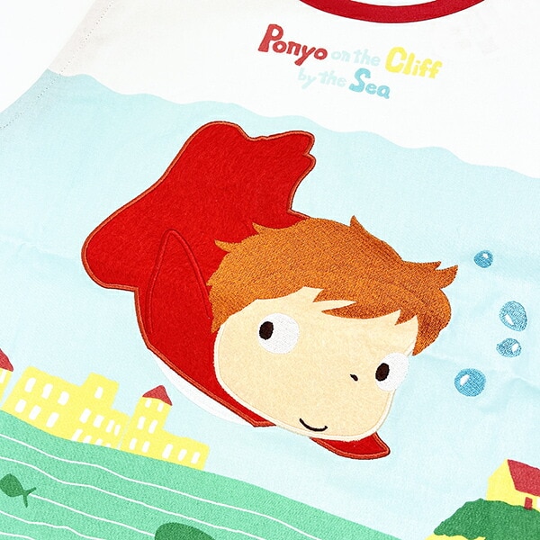ジブリ 崖の上のポニョ だいすき かっぽう着 (ラン型エプロン) エプロン タブリエ 幼稚園 保育園