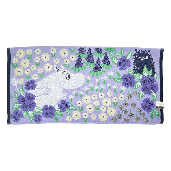 ムーミン ミニバスタオル  パープルラベンダー バス用品 ポルトガル製