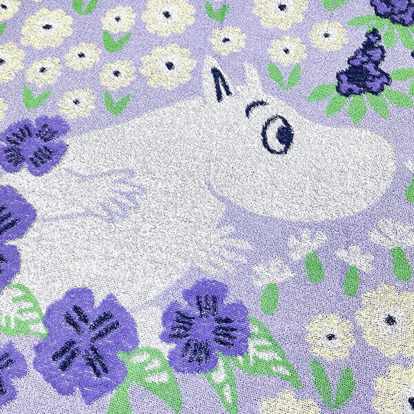 ムーミン ミニバスタオル  パープルラベンダー バス用品 ポルトガル製