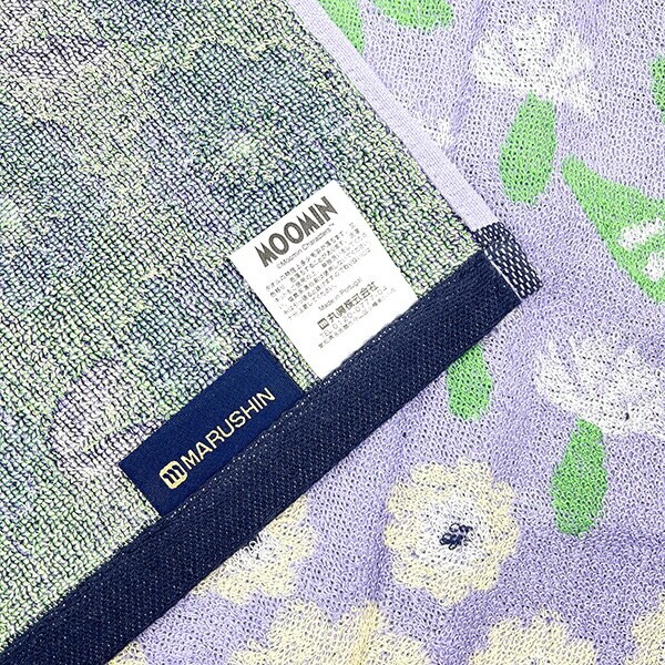 ムーミン ミニバスタオル  パープルラベンダー バス用品 ポルトガル製