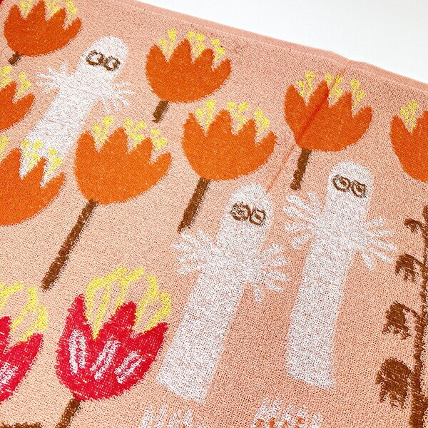 ムーミン ミニバスタオル  オレンジチューリップ バス用品 ポルトガル製