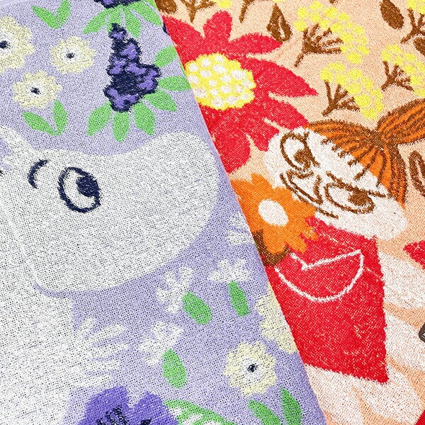 ムーミン ミニバスタオル  オレンジチューリップ バス用品 ポルトガル製