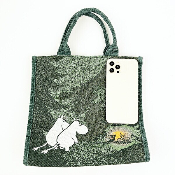 ムーミン 森の奥で ミニバッグ (グリーン)