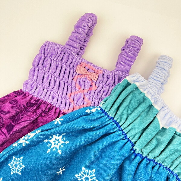 ディズニープリンセス 塔の上のラプンツェル ラプンツェル プチドレス キッズ バスドレス タオル サマー