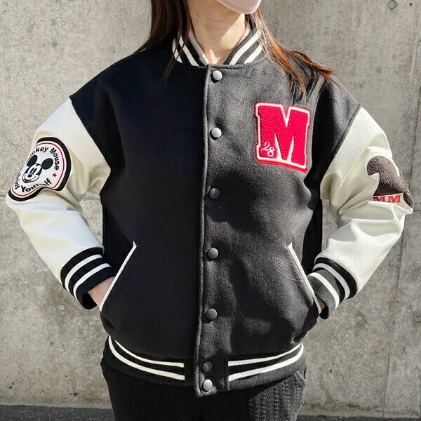 ディズニー ミッキーマウス クラブリーダー スタジャン L アパレル ユニセックス スカジャン キャラジャン