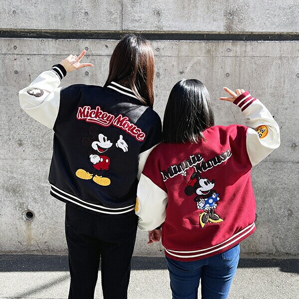 ディズニー ミッキーマウス クラブリーダー スタジャン L アパレル ユニセックス スカジャン キャラジャン