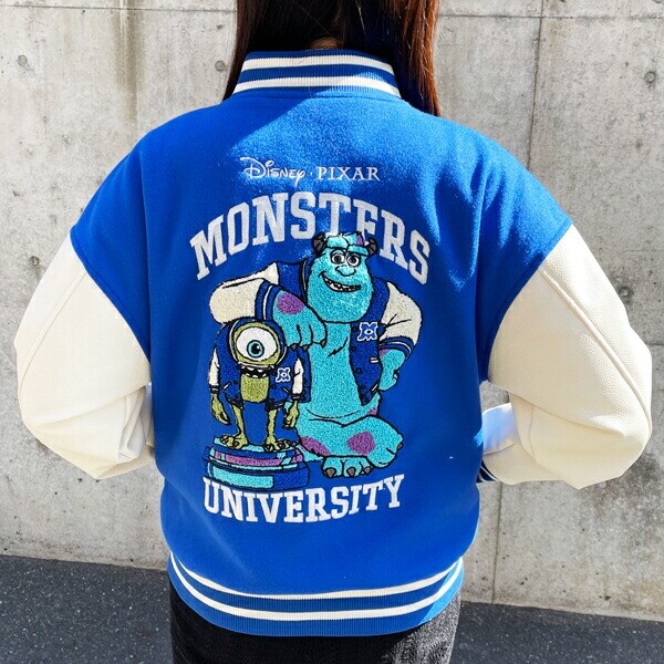 ディズニー モンスターズインク スクールオブモンスター スタジャン L アパレル ユニセックス スカジャン キャラジャン