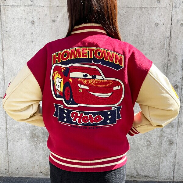 ディズニー カーズ レースヒーロー スタジャン L アパレル ユニセックス スカジャン キャラジャン