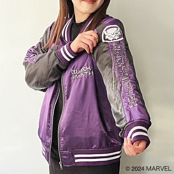 MARVEL 「 ブラックパンサー 」 キングブラック スカジャン L マーベル ブルゾン