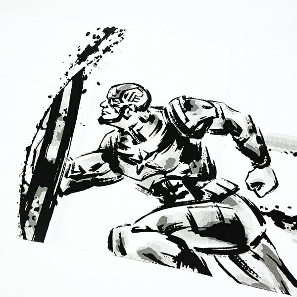 マーベル キャプテンアメリカ アクション 手ぬぐい タオル