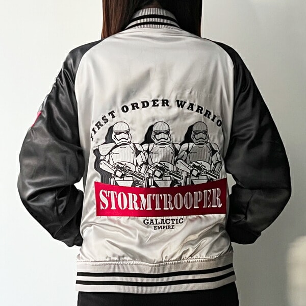 スターウォーズ シルバーガラクティック ストームトルーパー スカジャン L STAR WARS ブルゾン