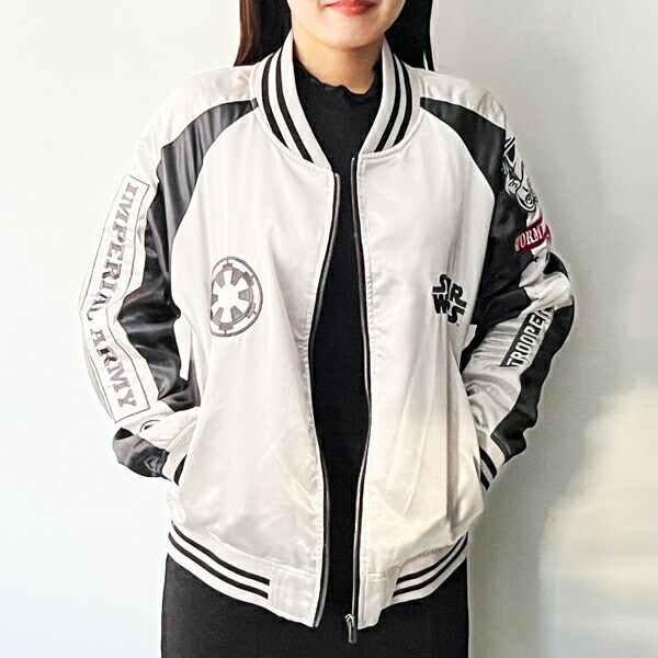 スターウォーズ シルバーガラクティック ストームトルーパー スカジャン L STAR WARS ブルゾン