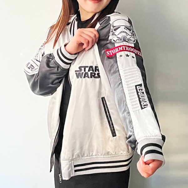 スターウォーズ シルバーガラクティック ストームトルーパー スカジャン L STAR WARS ブルゾン