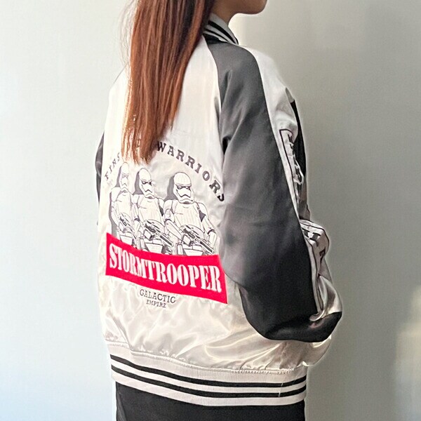 スターウォーズ シルバーガラクティック ストームトルーパー スカジャン L STAR WARS ブルゾン