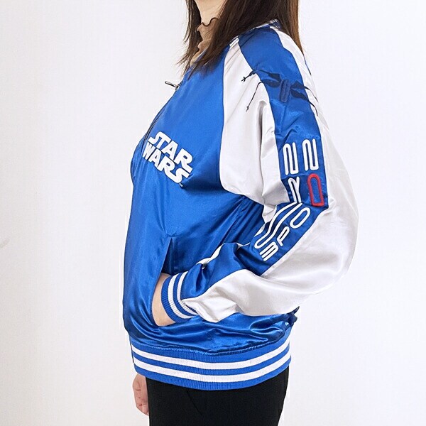 スターウォーズ シルバーユニバーズ C-3PO R2-D2 スカジャン L STAR WARS ブルゾン