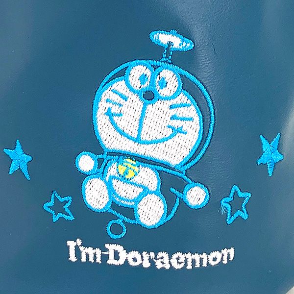 ドラえもん フライングファン 巾着ポーチ ボールポーチ ゴルフボール ゴルフ用品 ブルー