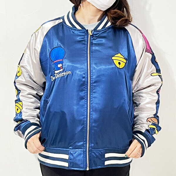 ドラえもん ウェアリング スカジャン 3L アパレル ネイビー アイムドラえもん