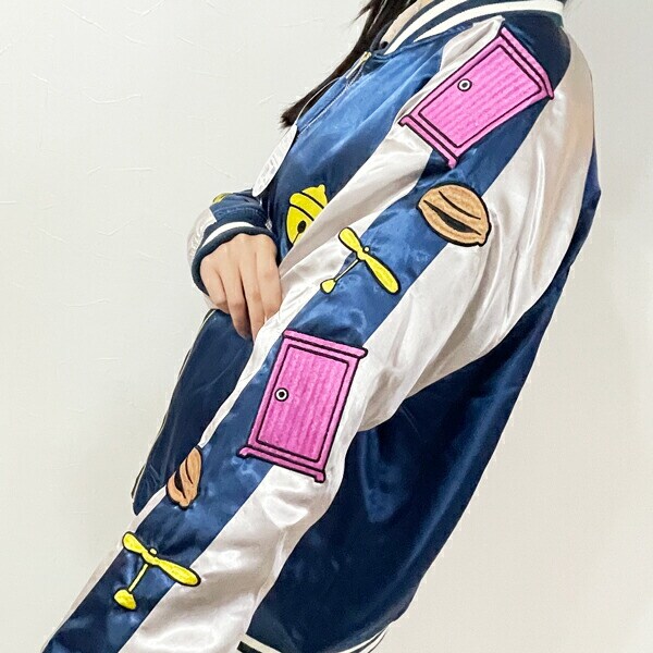 ドラえもん ウェアリング スカジャン 3L アパレル ネイビー アイムドラえもん