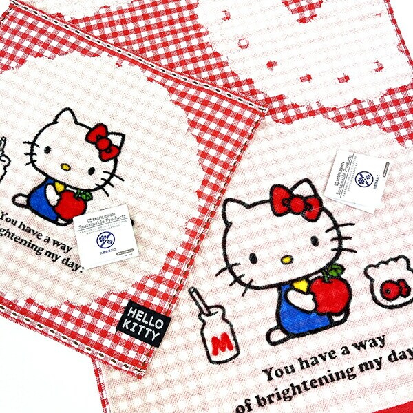 サンリオ ハローキティ セブンティーズ チェック ミニタオル サマー スポーツ 洗面所