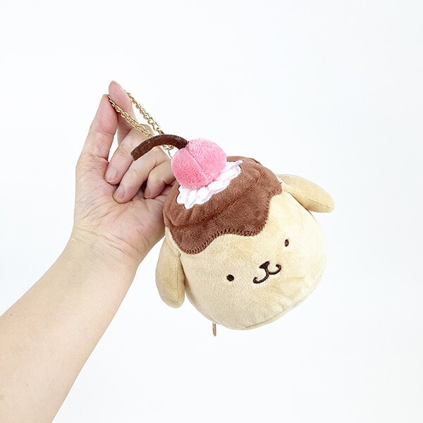 サンリオ ポムポムプリン プリンアラモード ポーチ 小物入れ 化粧ポーチ チェーン付