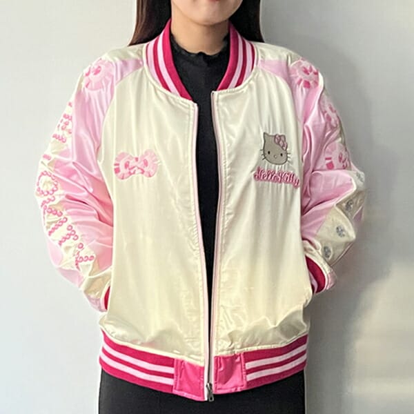 ハローキティ ジュエリーリボン スカジャン サンリオ ブルゾン