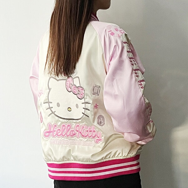 ハローキティ ジュエリーリボン スカジャン サンリオ ブルゾン