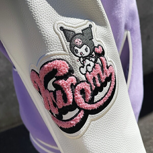 サンリオ クロミ ホワイトパープル スタジャン L アパレル ユニセックス スカジャン キャラジャン