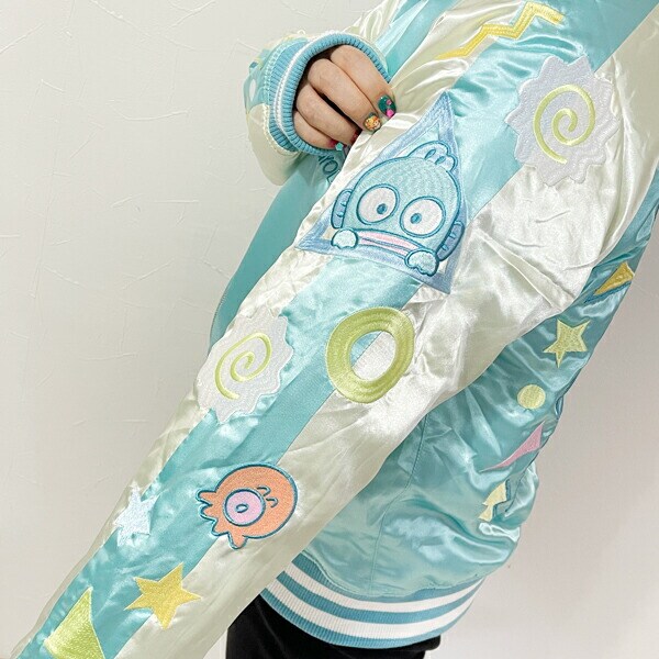 サンリオ ハンギョドン レトロポップ ミックス スカジャン グリーン sanrio