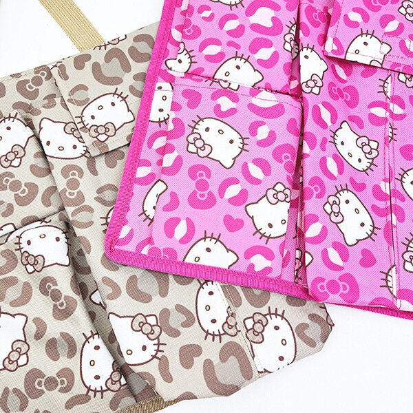 サンリオ ハローキティ 収納付きティッシュケース (キティレオパードブラウン) カー用品 Sanrio