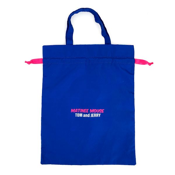 トムとジェリー ムービーシアター 巾着バッグ トートバッグ かばん 巾着袋 ブルー