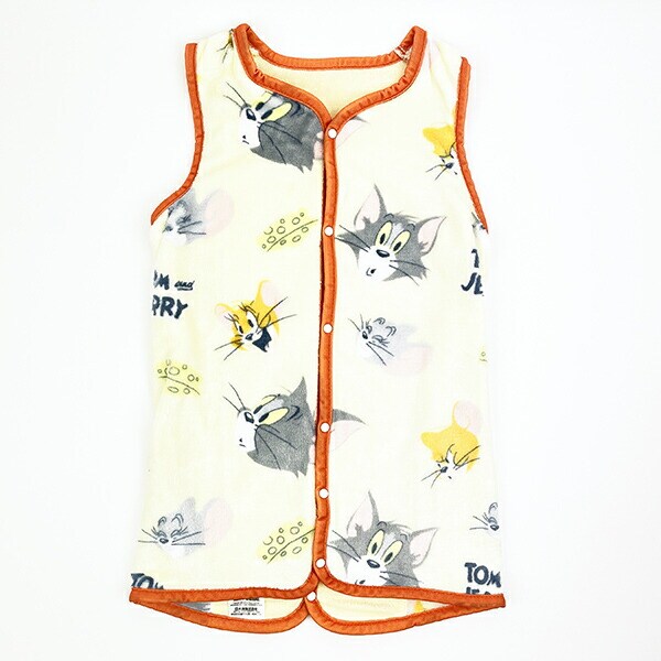 トムとジェリー 2wayスリーパー パステルベビー 寝具 あったか キッズ イエロー