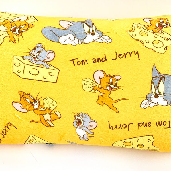 トムとジェリー チーズにかこまれて 腰あてクッション インテリア イエロー