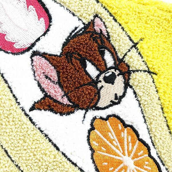 トムとジェリー イエローサンドウィッチ ポーチ 小物入れ サガラ刺繍 イエロー