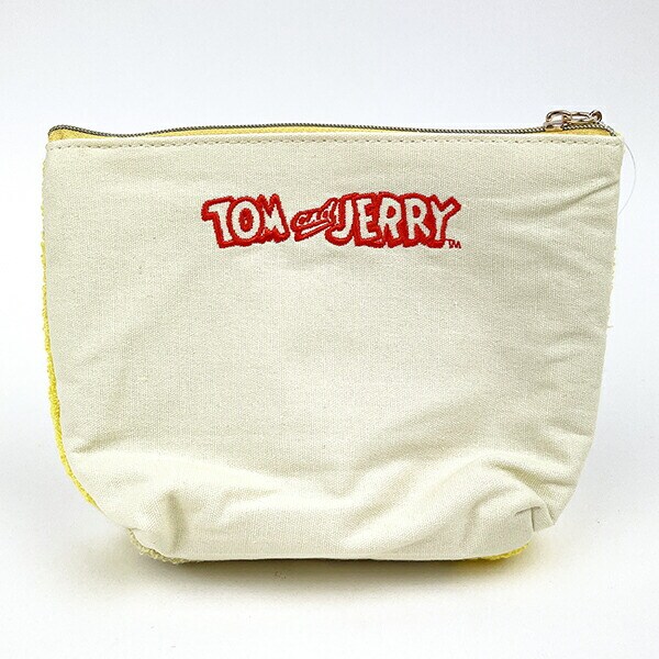 トムとジェリー イエローサンドウィッチ ポーチ 小物入れ サガラ刺繍 イエロー