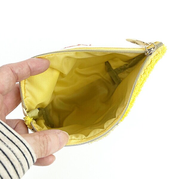 トムとジェリー イエローサンドウィッチ ポーチ 小物入れ サガラ刺繍 イエロー